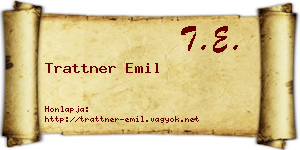 Trattner Emil névjegykártya